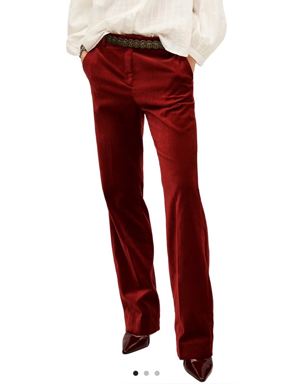 Steve Madden Red Wide Leg Pants